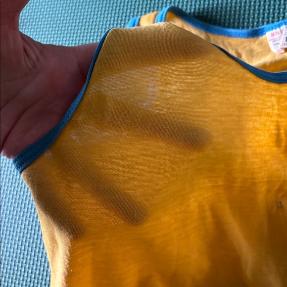 VINTAGE Single Stitch Yellow Tank Top with Blue Trim from JCPenny Size M - Picture 4 of 9